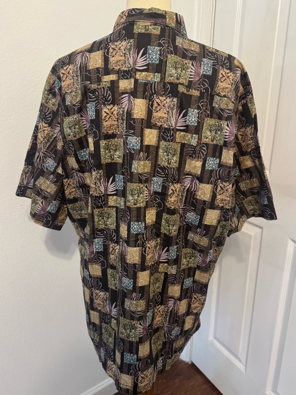 Vintage Hilo Hattie Hawaiian Original Button Up Shirt Cotton Tropical Palms XL - Picture 4 of 9